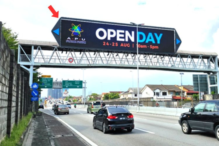 Digital Overhead Bridge Billboard at LDP Highway KM17.9, Bandar Sunway, Petaling Jaya, Selangor