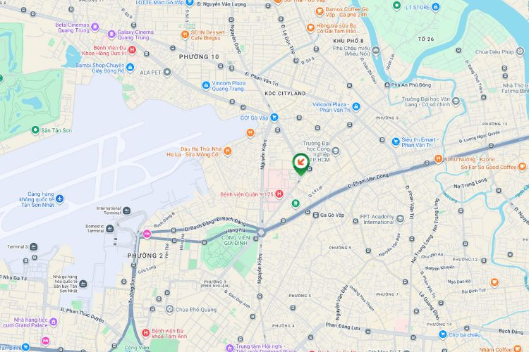 Map -  Horizontal Unipole Billboard at Pham Ngu Lao – Nguyen Thai Son Crossroads, Hanh Thong Ward, Ho Chi Minh City