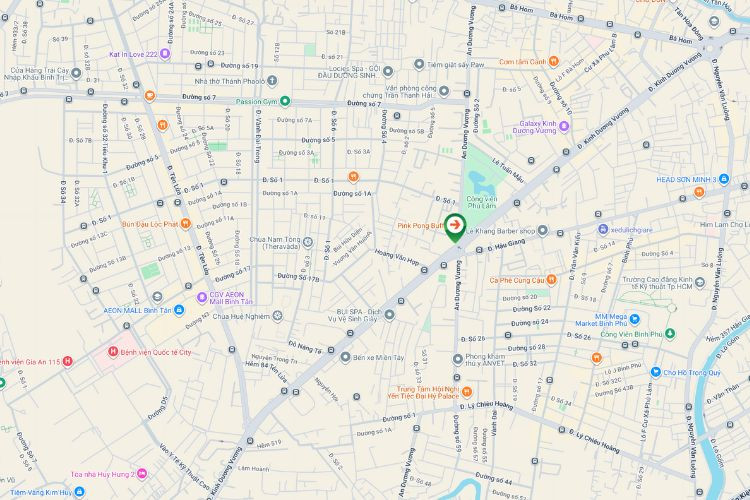 Map - Horizontal Wall-mounted Pano Billboard at 172 Kinh Duong Vuong, An Lac Ward, Ho Chi Minh City