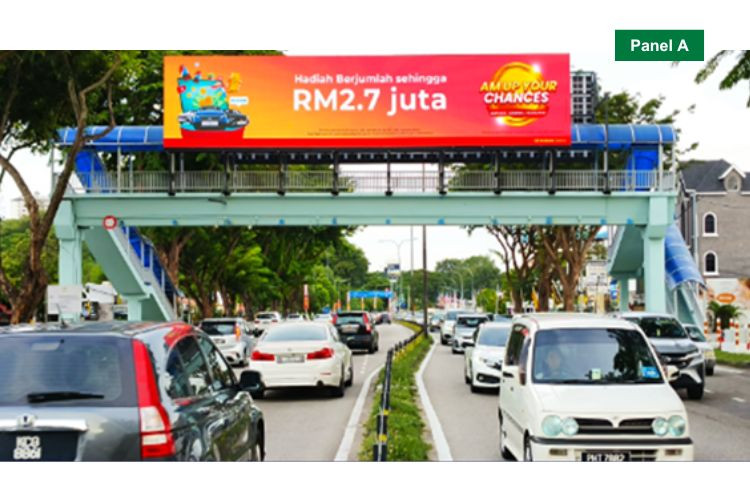 Digital Overhead Bridge Billboard at Jalan Masjid Negeri, Jelutong, Penang (beside Shell)
