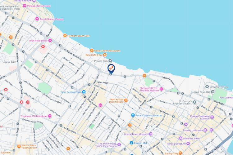 Map - Digital Overhead Bridge Billboard at Jalan Sultan Ahmad Shah, George Town, Penang (near UOB)