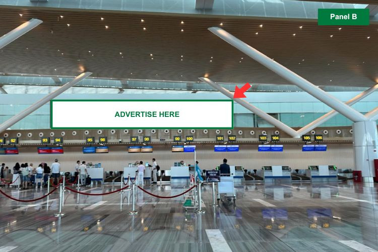 Panel B - Horizontal Airport LED Screen Billboard at Tan Son Nhat International Airport, Tan Son Nhat Ward, Ho Chi Minh City (T3 Terminal, Vietnam Airlines check-in area)