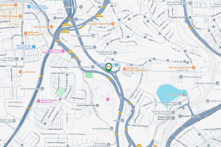 Map - Overhead Bridge Billboard at Kuala Lumpur - Seremban Expressway, Sungai Besi, Kuala Lumpur (next to Desa Petaling)