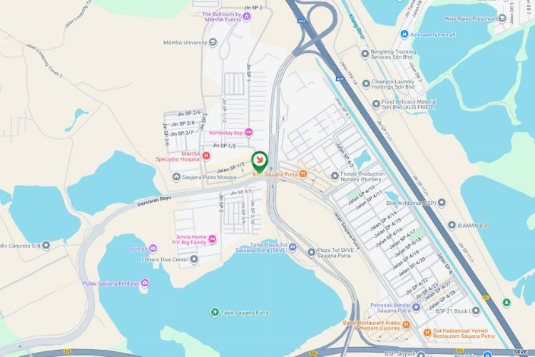 Map - Free Standing Billboard at Persiaran Saujana Putra, Bandar Saujana Putra, Jenjarom, Selangor (Near Plaza Tol ELITE Bandar Saujana Putra - NO.1)