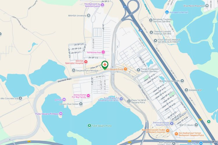 Map - Free Standing Billboard at Persiaran Saujana Putra, Bandar Saujana Putra, Jenjarom, Selangor (Near Plaza Tol ELITE Bandar Saujana Putra - NO.3)