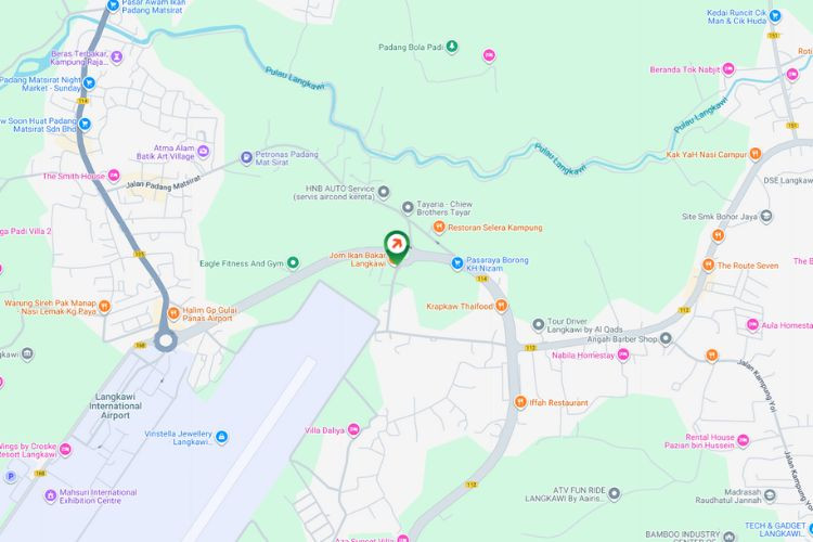 Map - Free Standing Billboard at Jalan Padang Matsirat Roundabout, Langkawi, Kedah (to Langkawi International Airport)