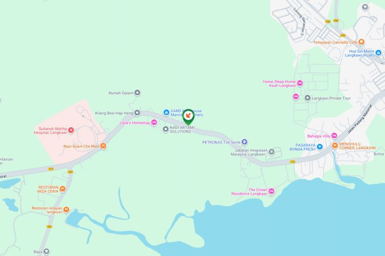 Map - Free Standing Billboard at Jalan Padang Matsirat, Langkawi, Kedah (after Hospital Langkawi)