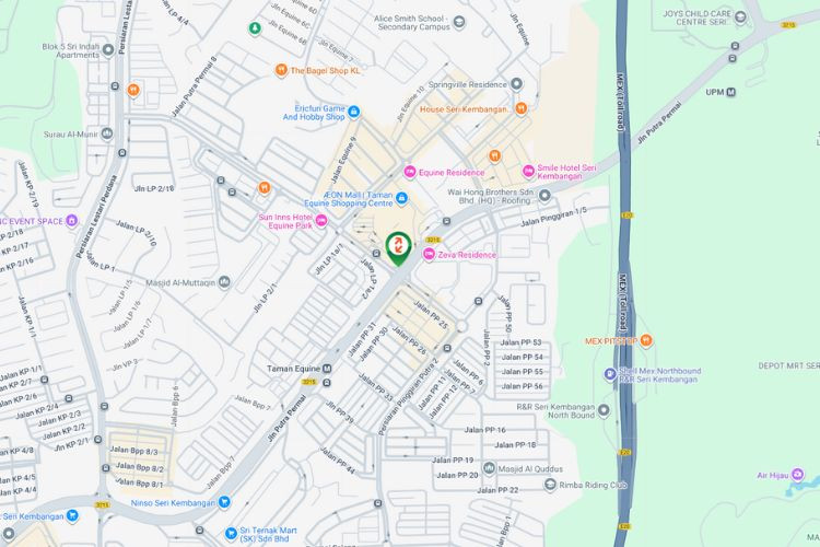 Map - Free Standing Billboard at Jalan Putra Permai, Seri Kembangan, Selangor (in front AEON Mall Equine Park)