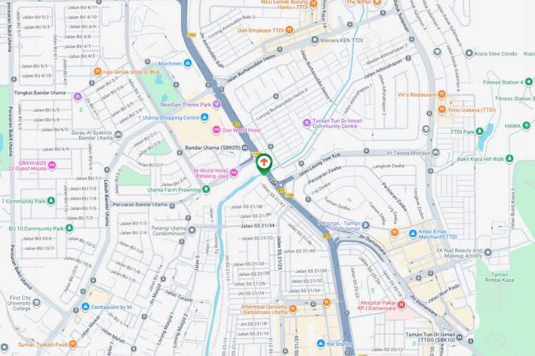Map - Vertical Minipole Billboard at LDP - Damansara Utama/Bandar Utama, Damansara, Selangor (near One World)