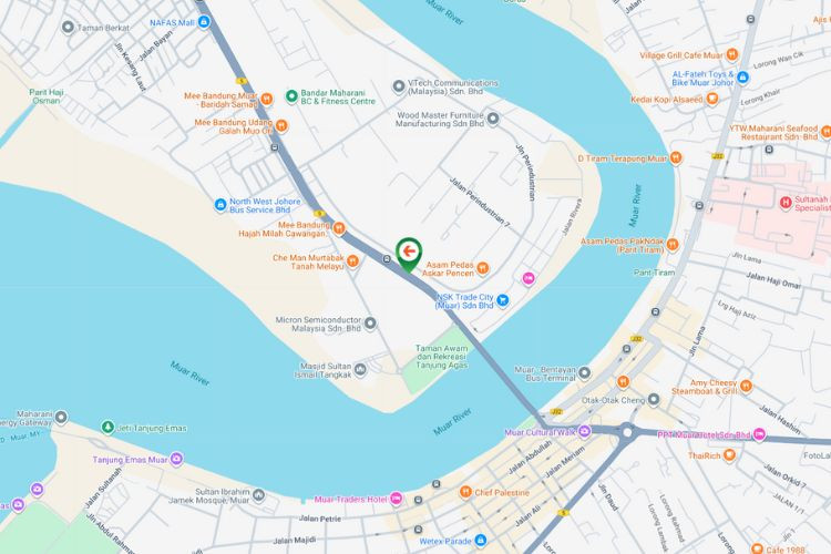 Map - Free Standing Billboard at Jalan Kesang, Muar, Johor