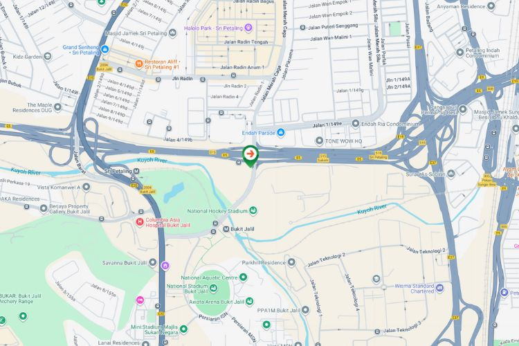 Map - Free Standing Billboard at KESAS Highway KM51, Bukit Jalil, Kuala Lumpur (entering Jalan Merah Caga)