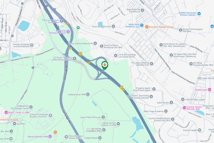 Map - Free Standing Billboard at NSE KM304.7, Kajang, Selangor (NB off-side)