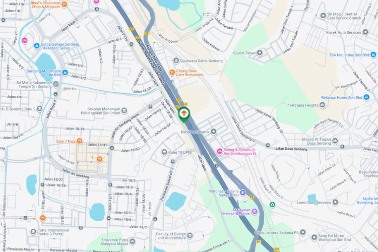 Map - Vertical Minipole Billboard at NSE KM306.9, Serdang, Selangor (SB off-side)