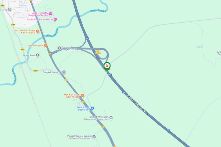 Map - Overhead Bridge Billboard at NSE Highway KM354, Sungkai, Perak (NB)