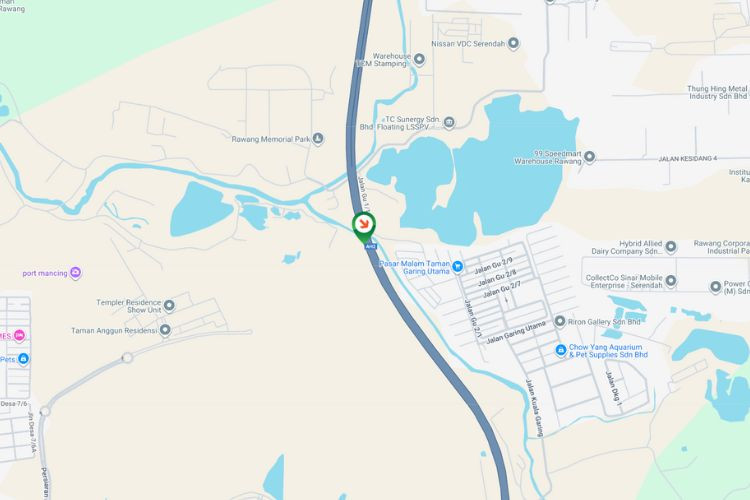 Map - Free Standing Billboard at NSE Highway KM 438, Rawang, Selangor (NB)