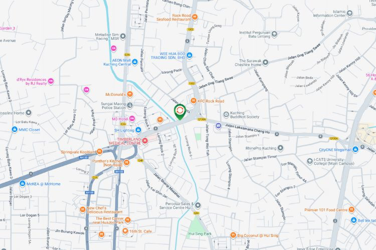 Map - Parking Booth Billboard at Central Park Commercial Centre, Third Mile, Jalan Rock, Kuching, Sarawak (4 panels)