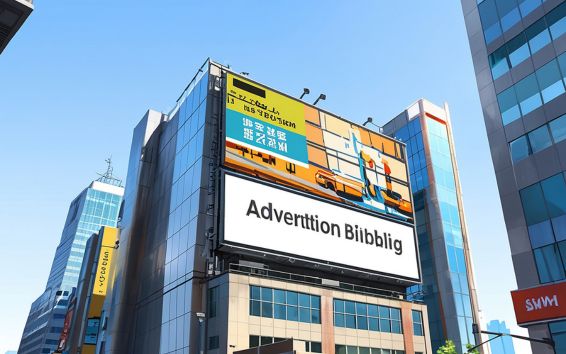 advertising on a billboard