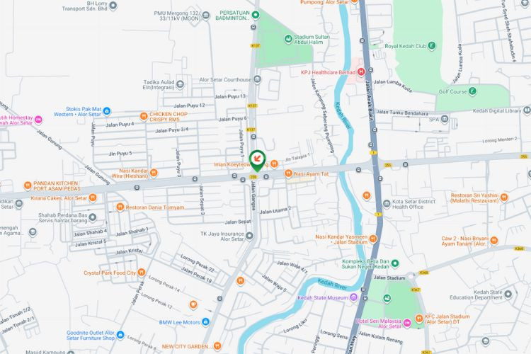 Map - Vertical Minipole Billboard at Sultanah Bahiyah Highway / Jalan Suka Menanti, Alor Setar, Kedah (left panel [C])