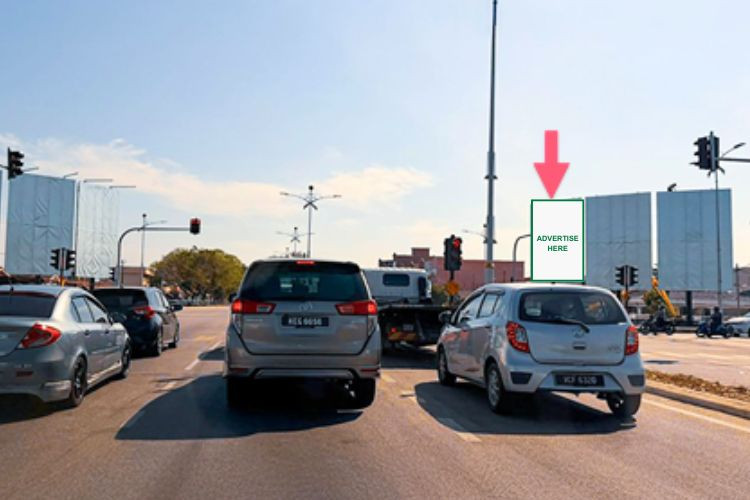 1 Panel Vertical Minipole Billboard at Sultanah Bahiyah Highway / Jalan Gangsa, Alor Setar, Kedah (right panel [D])