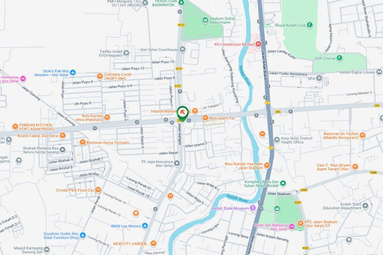 Map - Vertical Minipole Billboard at Sultanah Bahiyah Highway / Jalan Gangsa, Alor Setar, Kedah (right panel [F])