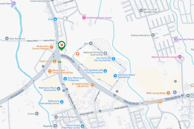 Map - Horizontal Free Standing Billboard at Aguinaldo Highway cor. Governor’s Drive, Dasmarinas, Cavite (Near SM City Dasmariñas and Robinsons Place Dasmariñas)