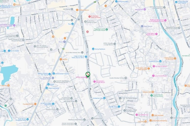 Map - Vertical Rooftop Billboard at 5399 Barangay, Bacoor Blvd., Bacoor, Cavite (On top of Asiatel)