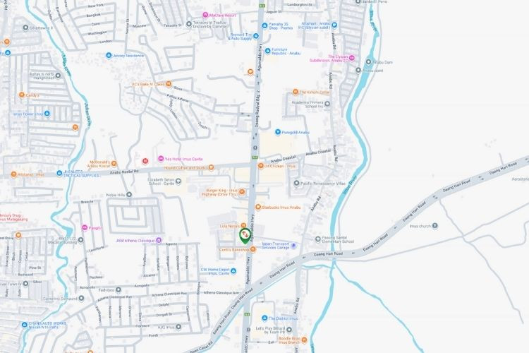 Map - Horizontal Rooftop Billboard at Emilio Aguinaldo Highway near cor. Daanghari Road, Anabu II-D, Imus, Cavite (Near The District Imus)