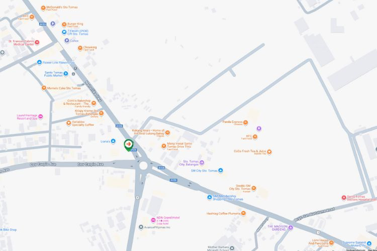 Map - Vertical Wall-Mounted Billboard at 26 Asian Highway, Santo Tomas, Batangas (On the facade of Liana's Mall)