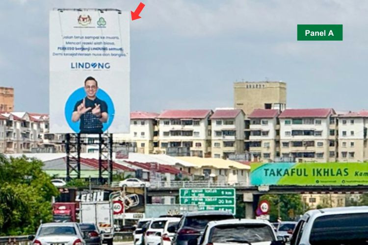 2 Sided Vertical Spectacular Billboard at NSE KM146.5, Juru, Seberang Perai, Penang