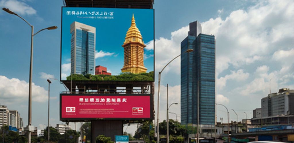 advertising on a billboard