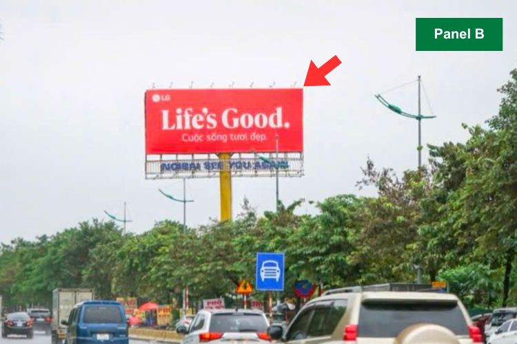 Day view (Panel B) - Horizontal Unipole Billboard at Noi Bai International Airport, Noi Bai Ward, Ha Noi City (Pillar 1)
