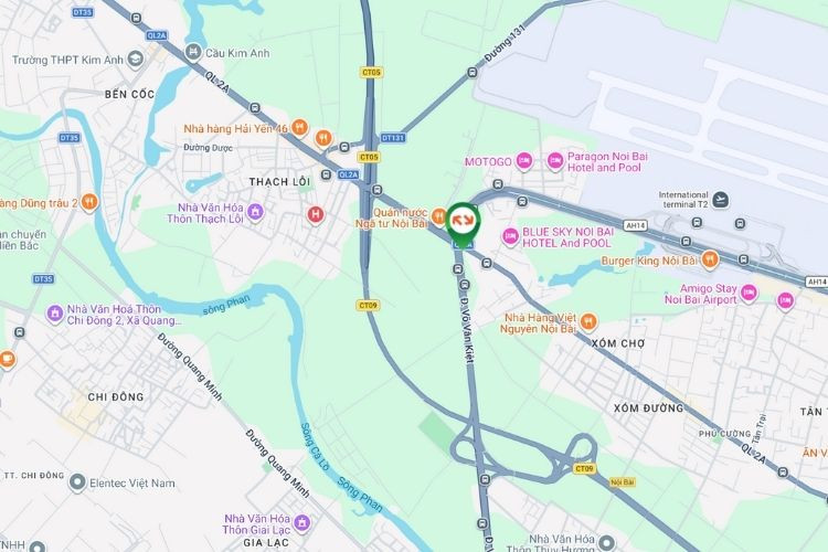 Map - Horizontal Unipole Billboard at Vo Van Kiet, Noi Bai, Ha Noi City (Traffic Landmark H4/11 Thang Long – Noi Bai Expressway)