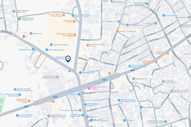 Map - Horizontal Digital Screen Billboard at Mandug Road cor. Buhangin-Cabantian-Indangan Road, Davao City, Davao del Sur (On the Facade of Gaisano Grand Citygate Mall)