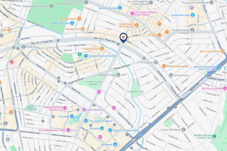 Map - Horizontal Digital Screen Billboard at Makati Ave., cor. Buendia Ave., Makati, Metro Manila (On the Facade of Makati Executive Building Center)