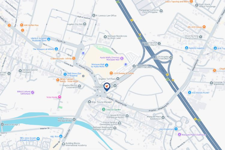 Map - Vertical Digital Screen Billboard at North Luzon Expressway, Angeles, Pampanga (In front of Angeles Toll Plaza)