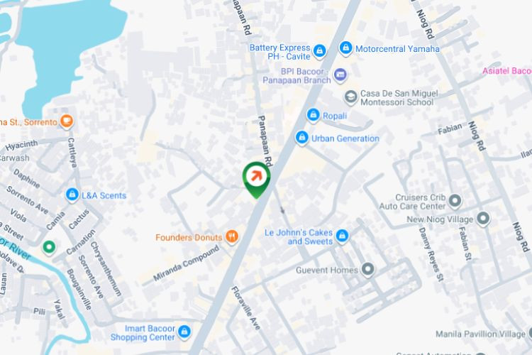 Map - Vertical Rooftop Billboard at Panapaan IV, Emilio Aguinaldo Highway, Bacoor, Cavite