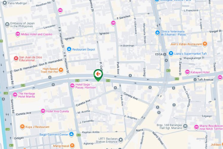 Map - Vertical Wall-Mounted Billboard at Tagum Bldg., No. 282 EDSA Extension, Pasay, Metro Manila