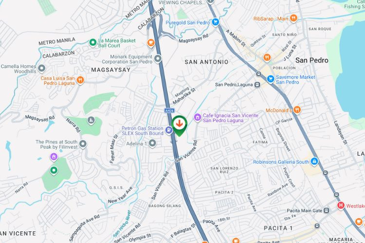 Map - Horizontal Free Standing Billboard at Maharlika Street, United San Pedro Subdivision, San Pedro, Laguna (near Caltex Station)