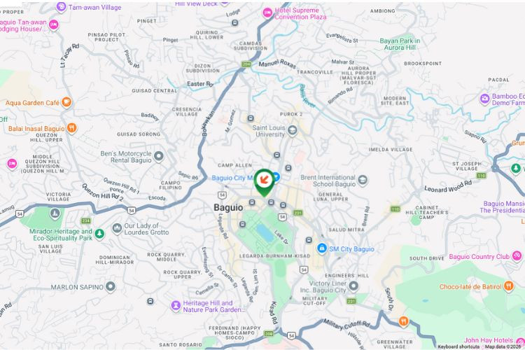 Map - Horizontal Rooftop Billboard at Maharlika Bldg. Cor. Abanao Street, Baguio, Benguet (Nearby Abanao Square)
