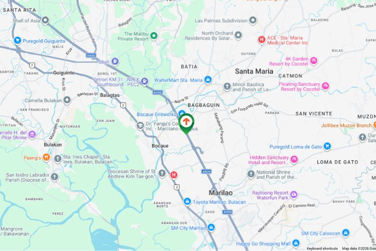 Map - Vertical Free Standing Billboard at Maharlika Highway, Bocaue, Bulacan (Southbound-facing, Near Bocaue NLEX Toll Plaza)