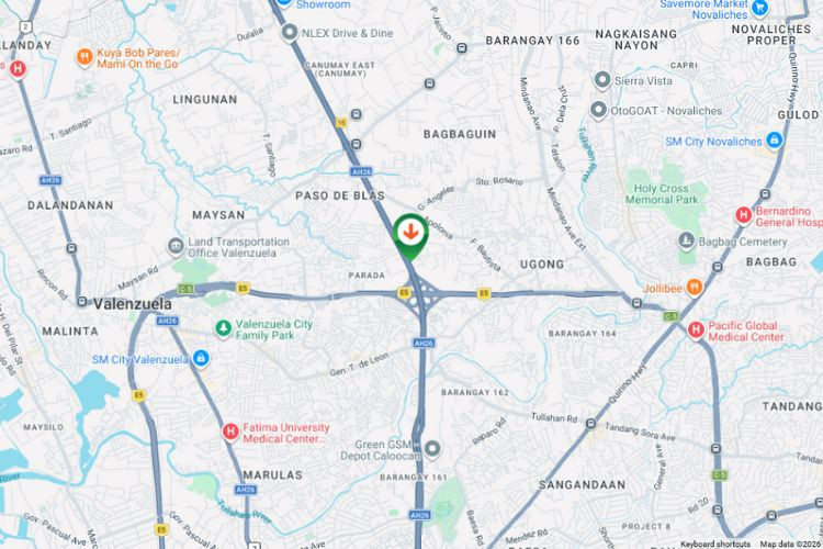 Map - Horizontal Rooftop Billboard at 2077 Candido, Valenzuela, Metro Manila (Northbound-facing, Near Smart Connect Interchange)