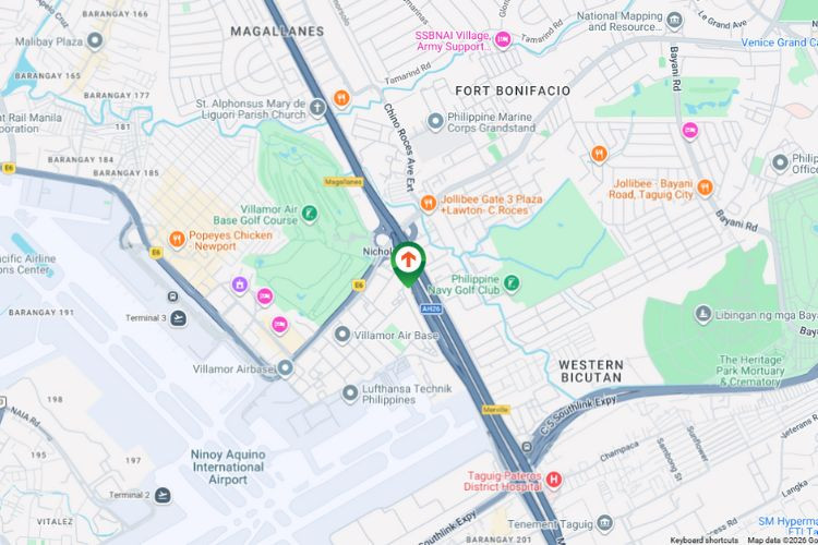 Map - Vertical Free Standing Billboard at Col. Jesus Villamor Air Base, South Luzon Expressway, Pasay, Metro Manila (Southbound-facing, Near SLEX-Nicholas Toll Plaza)