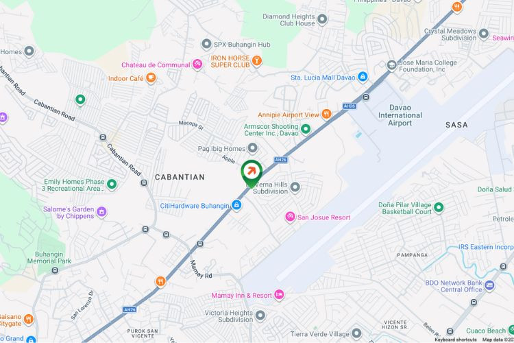 Map - Vertical Free Standing Billboard at Laverna Hills, Carlos P. Garcia National Highway, Buhangin, Davao City, Davao del Sur (City bound, Near Francisco Bangoy International Airport)
