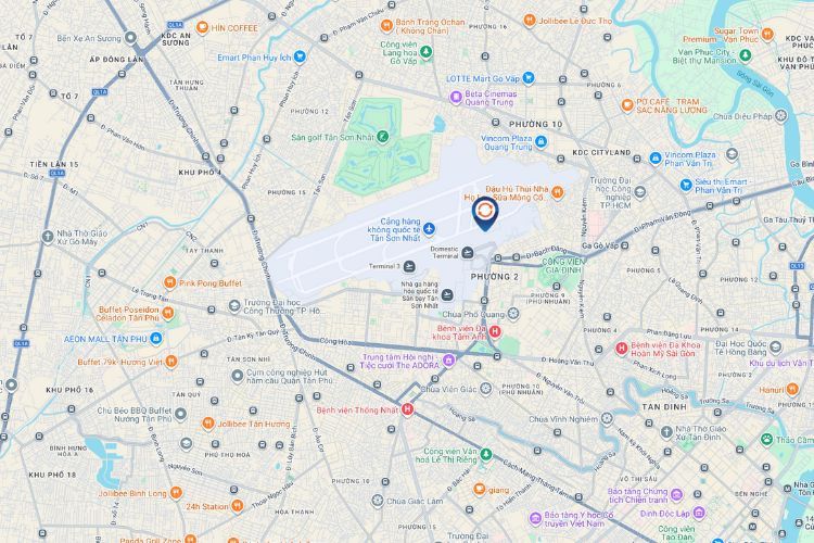 Map -  Horizontal Airport LED Screen Billboard at Tan Son Nhat International Airport, Tan Son Hoa Ward, Ho Chi Minh City (Level 2 Departure Gate, Terminal 2)