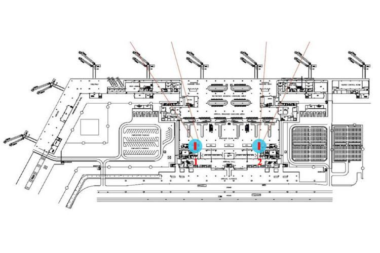Map -  Light Box Billboard at Tan Son Nhat International Airport, Tan Son Hoa Ward, Ho Chi Minh City (Baggage claim international terminal arrival, Terminal 2, Lightbox No.1)