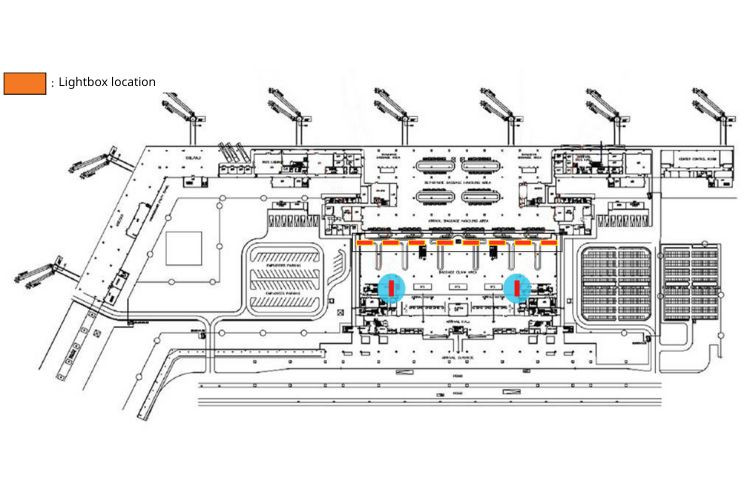 Map -  Light Box Billboard at Tan Son Nhat International Airport, Tan Son Hoa Ward, Ho Chi Minh City (Conveyor belt area, Terminal 2, Lightbox)