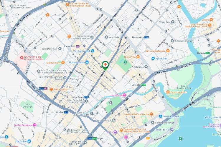 Map - Vertical Frontlit Billboard at Jalan Besar, Rochor, Central Region (attached to Jalan Besar Plaza [A])