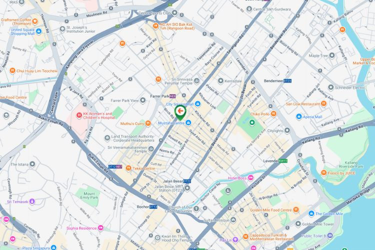 Map - Vertical Backlit Billboard at Syed Alwi Rd, Kallang, Little Media, Central Region (Entry 1)