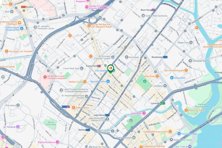 Map - Vertical Graphic Display Billboard at Syed Alwi Rd / Serangoon Rd, Kallang, Central Region (attached to Centrium Square [B])