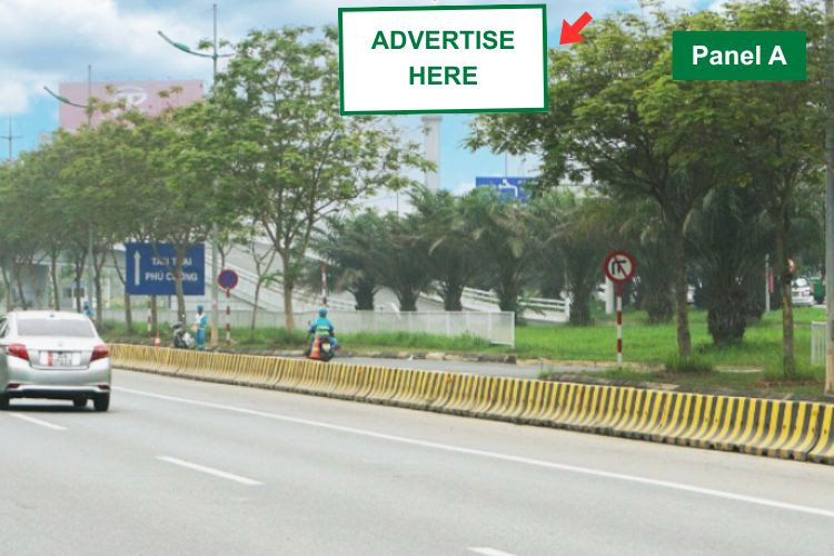 2 Sided Horizontal Unipole Billboard at Noi Bai International Airport, Ba Dinh Ward, Ha Noi City (Opposite Noi Bai T2 terminal, Nhat Tan - Noi Bai street)